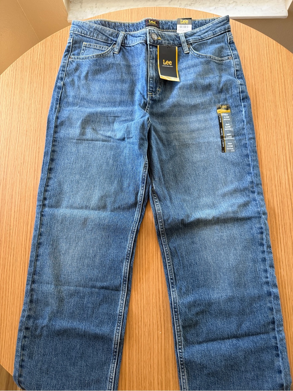 Lee Straight-Leg Jeans in Medium Blue Wash